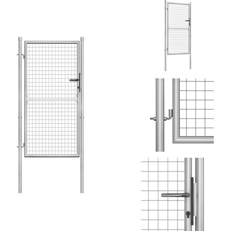 Gartentore - Living Gartentor Verzinkter Stahl 105x200 cm Silbern (1/5)