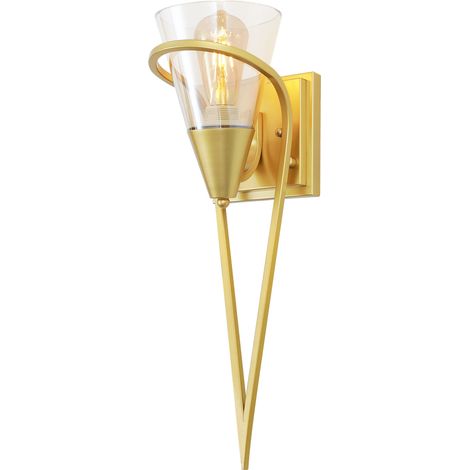 Lampe murale décorative torche 19,68 pouces, applique murale moderne dorée, lampe murale, Luminaire (1/5)