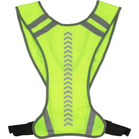 Gilet Réfléchissant Running, Gilet Sécurité Réglable pour Femme et Homme, Gilet Jaune Vélo Haute Visibilité Respirant, Gilet de Sécurité Réfléchissant Haute Visibilité pour Hommes et Femmes