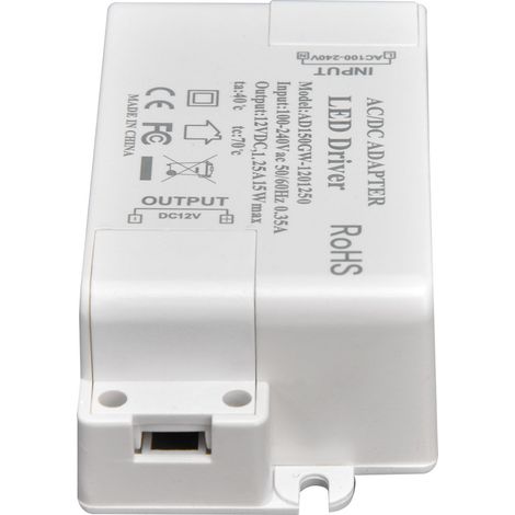 15W LED-Netzteil AC100-240V 0,35A, DC12V 1,25A Transformator, Netzteil für Lichtleiste (Modell Q-15W/AD150GW-1201250) (1/5)
