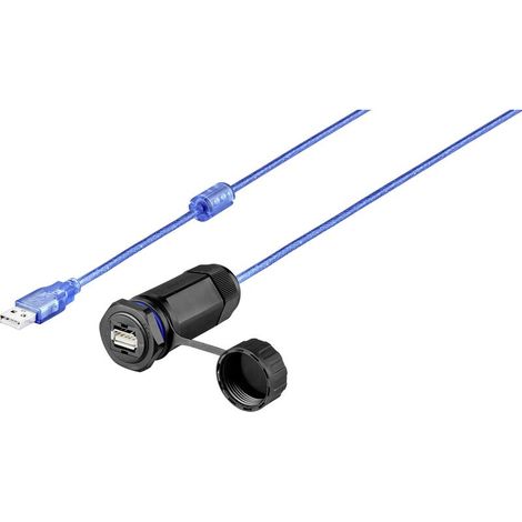 Câble USB 2.0 A mâle vers A mâle, 1 m, avec capuchon de protection, compatible avec clés USB, imprimantes, disques durs externes et périphériques PC – haute fiabilité et transmission stable