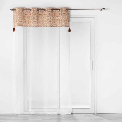 Rideau Voilage à Œillets "Samira" 140x240cm Terracotta (1/4)