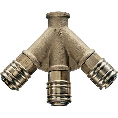 Distribuidor rosca G 3/8 pulgada / 15,39 mm DN 7,2 rosca interior.3 acoplamientos EWO