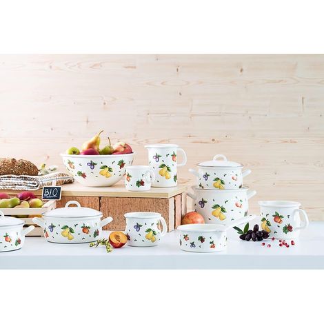 Riess Fleischtopf Fruit Garden esmalte 1,5 litros 16 cm