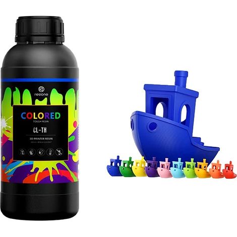 Resina 3D resistente, colori vivaci, alte prestazioni, blu puro - 1000 g (1/2)