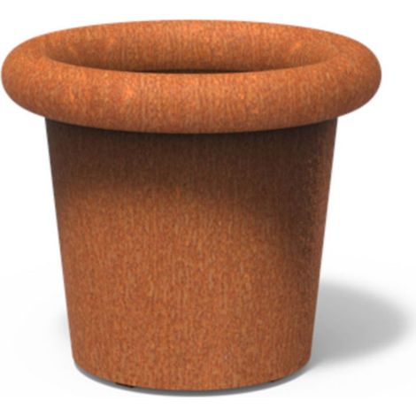 Dipott Pflanzgefäß Tube rund aus Corten-Stahl Pflanzkübel Ø 70 cm (1/2)