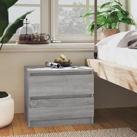 Nachttisch Grau Sonoma 50x39x43,5 cm Holzwerkstoff
