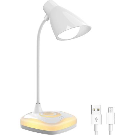 Lampe de bureau LED, lampe de table rechargeable USB, lampe de lecture portable tactile à économie d'énergie (1/5)