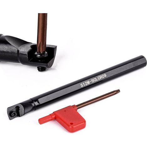 4 porte-outils de tournage + plaquettes carbure CCMT09T304 + clé T15 (1/5)