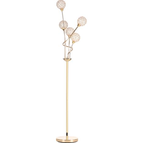 Floor Lamps for Living Room Bedroom  5 Light, Modern Upright Standing Lamp, 3425156cm, Gold Tone (1/5)