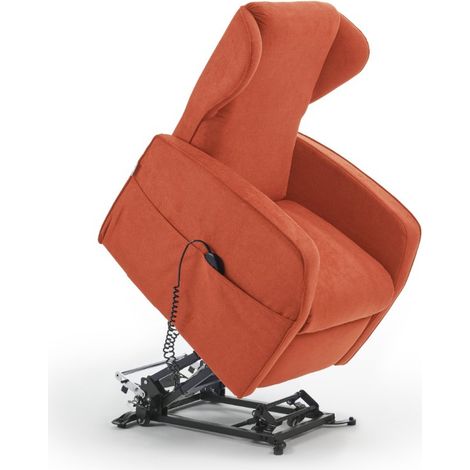 Poltrona Alzapersona Elettrica 2 Motori 73x101x86 cm Adele in Microfibra Dispositivo Medico 1 Arancione (1/5)