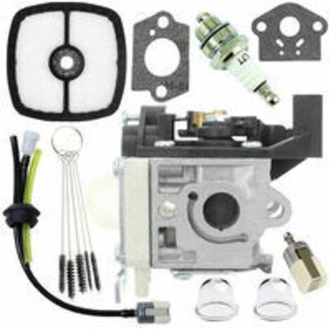 Kit de reparación de carburador con manguera de combustible y bomba de cebado para cortacéspedes Zama RB-K94, Echo SRM-265 y SRM-265ES.