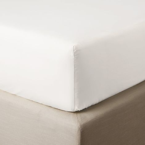 Drap Housse 140 x 190 cm Blanc - Linge de lit Coton Doux