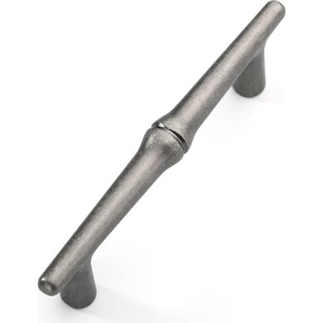 10 pièces Poignee de Meuble Cuisine pas de trou de 96 mm, Poignées de Placard Poignées de Cuisine Poignées de Tiroir de Meubles, pour Bureaux, Tiroirs, Armoires, Placard-Nickel antique (1/4)