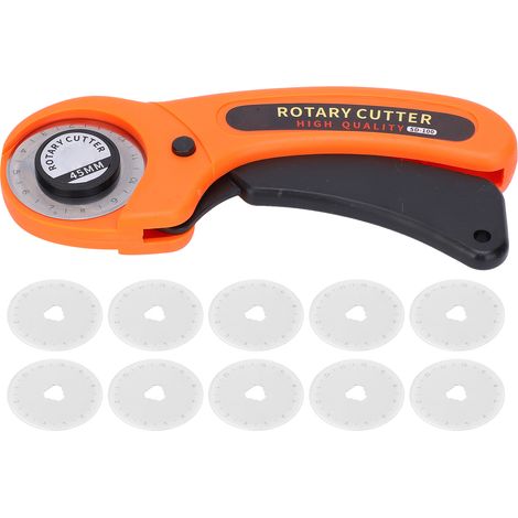 Lot Cutter Rotatif Patchwork 45mm 10 Lames Cercle Couteau Tissu Accessoire Couture Manuelle Coupe (1/5)