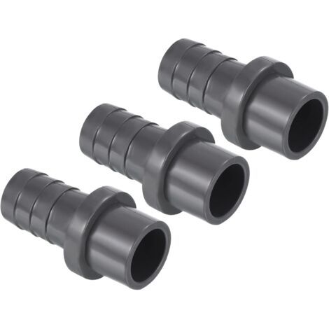 3 Raccord réducteur, UPVC, Droit, 20mm OD 17mm barbelé, Gris, pour tuyau eau, bâtiment salle de bain cuisine (1/5)