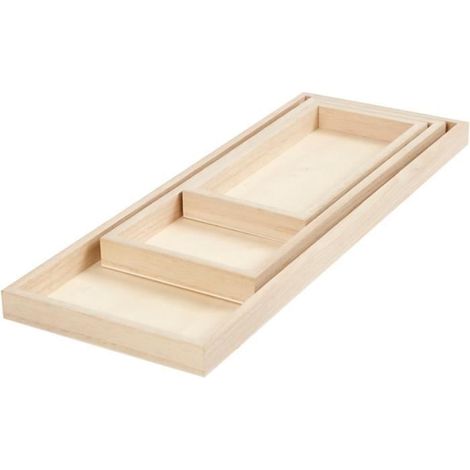 Châssis rectangulaires en bois - Non spécifié - 20 cm, 30 cm, 40 cm - 3 pièces - Marron