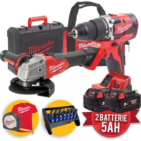 Kit M18 Trapano a percussione + Smerigliatrice angolare Milwaukee 4933479229 (1/5)