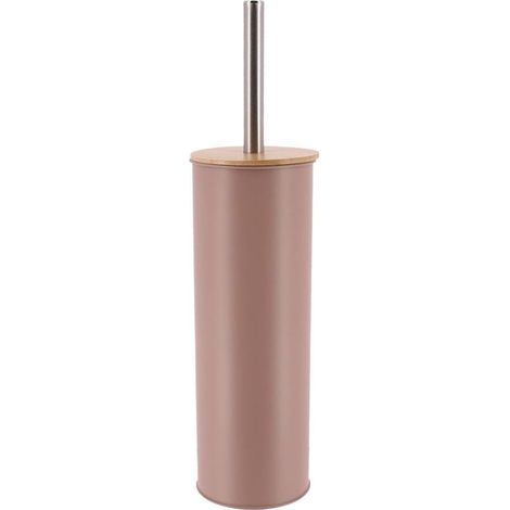 Brosse WC - 1 Unité - Métal Et Bambou - Design Moderne - Pour Salle De Bain - Cappuccino (1/2)