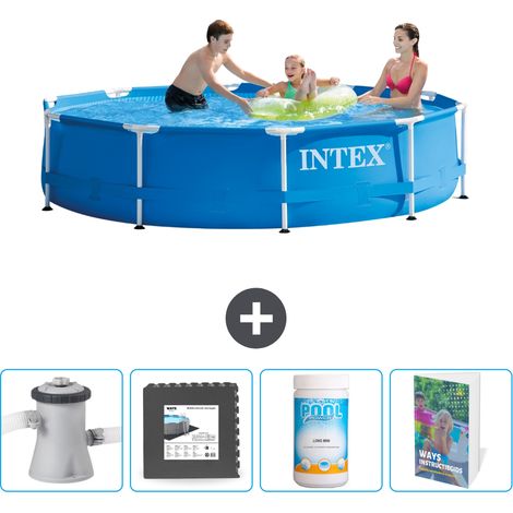 Intex Piscina con struttura Rotonda - 305x76 cm - 7-pezzi SCB125