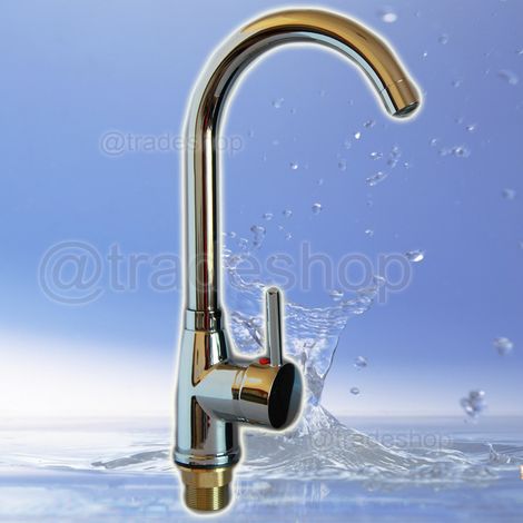 Trade Shop - Monomando Lavabo Grifo Baño Cocina Fregadero Acero Cromado V3 -
