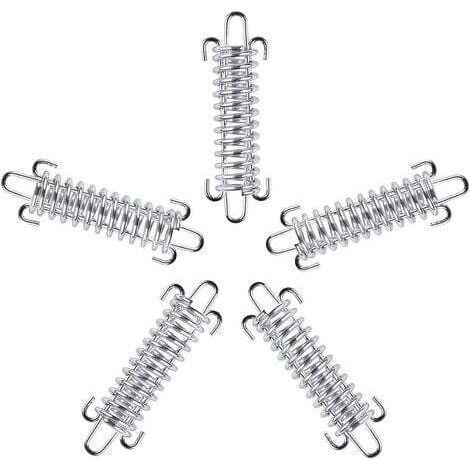 5 Pièces Boucle à Ressort de Tente, Fermoir à Ressort en Acier Inoxydable, Kit de Fixation de Voile Solaire, Fixations d'ombrage de Voile (1/5)