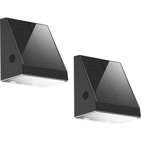 Zweiteilige Solar-Wandleuchte für den Außenbereich, wasserdicht mit Lichtsensor + Radarsensor, Gartenwandleuchte, warmes Licht.