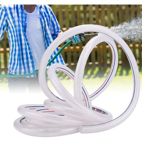 8/12 mm PVC-verstärkter, flexibler, geflochtener Schlauch, transparent, für die Gartenbewässerung (1/5)