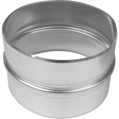 150 mm ventilation hose connector – round, galvanized steel for ventilation hoses, air conditioners, exhaust hose adapter – indoor/outdoor connection, hose (1/5)