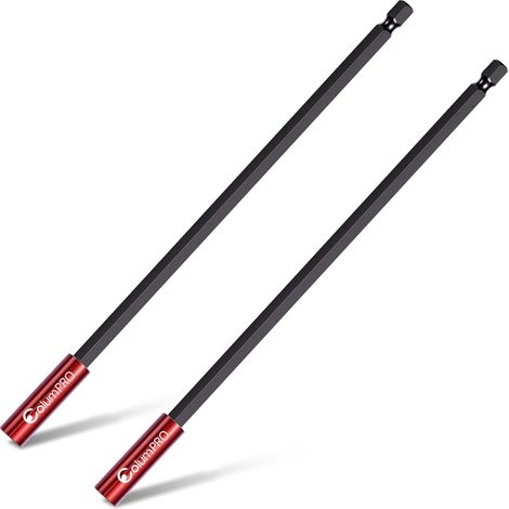 Magnetic Bit Holder 300mm S2 Steel Extra Long Heavy Duty Bit Extension Bit Extension No Bending Screwdriver for Impact Drivers 1/4" Hex (1/5)