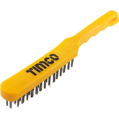 TIMCO Plastic Handle Wire Brush - 4 Rows