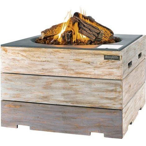 Happy Cocooning Mania Nice&Nasty Feuertisch Quadratisch Teakholz Schwarz 19,5 kW (1/3)