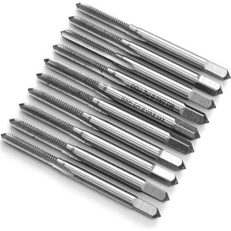 Lot de 10 tarauds M3,5 x 0,6 à goujures droites en acier rapide haute dureté - Outils à main pratiques (1/5)