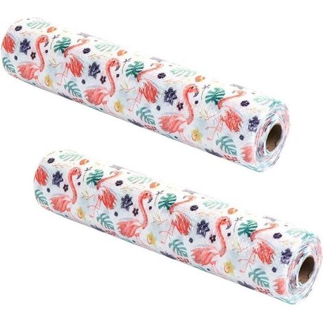 2PCS Garniture de tiroir, Papier de placard Cuisine, Tapis de tiroir, Tapis de tiroir Imperméable Antidérapant Résistant à la chaleur Set de table Peut être découpé, Papier de placard Non adhésif, 45x (1/5)