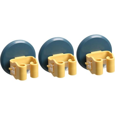 CCYKXAPorte-Balai Mural 3pcs en Abs Antidérapant et Résistant aux Intempéries pour Balcon et Salle de Bains, Clips de Fixation pour Balai et Pince à Balai (1/5)