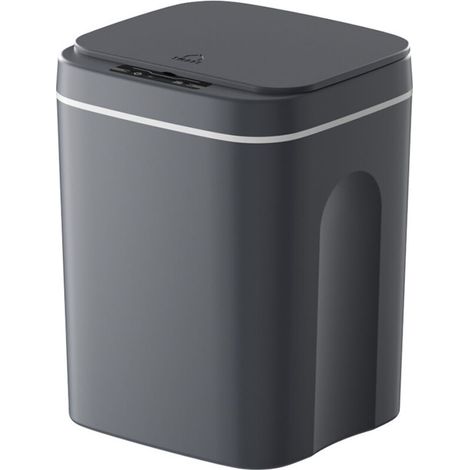 Smart Induction Trash Can, Touchless Motion Sensor Trash Can with Lid, Plastic Slim Waste Paper Basket for Bathroom, Office, RV, Bedroom, Living Room 12L (1/4)