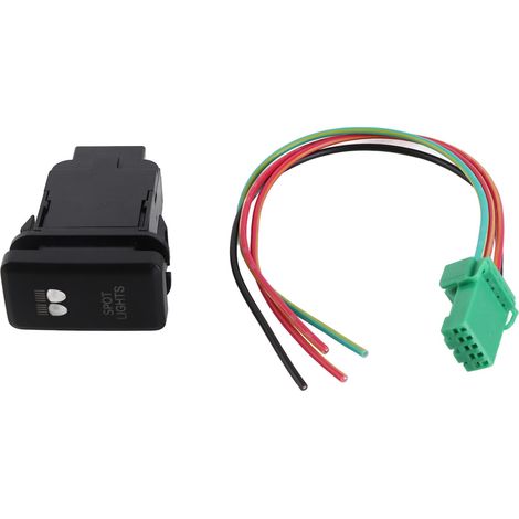 Interrupteur à Bouton-Poussoir, Voiture 12V LED Marche/arrêt Interrupteur à Bascule Interrupteur Bouton-Poussoir Automatique, Interrupteur à Bascule Poussoir (PROJECTEURS) (1/5)
