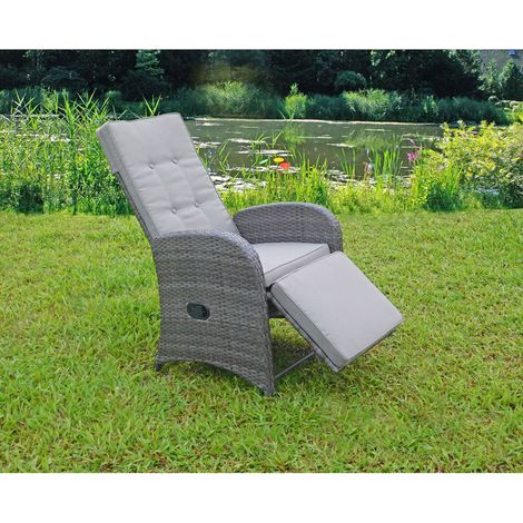 Relaxsessel inkl. Auflage GARDA-120 in dunkelgrau, B/H/T: ca. 110/73/63 cm (1/3)