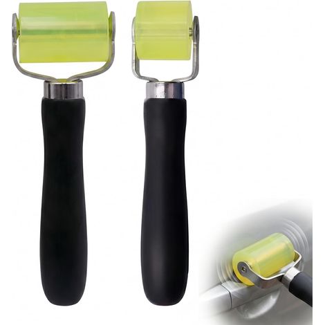 Lot de 2 rouleaux de pression - 30 mm / 50 mm - Rouleau de pression - En aluminium butyle - Rouleau de soudure - Rouleau de pression - Rouleau en silicone - Pour colleur de bords, rouleau de contact (1/5)