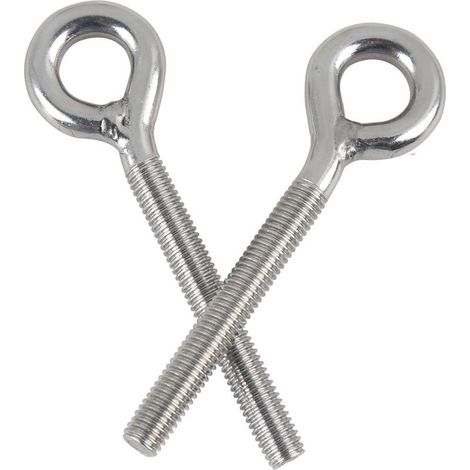 Boulon à Oeil M10 2pcs Vis à Anneau en Acier Inoxydable 304 A2-70 Tige Filetée Piton à Visser pour Fixation et Suspension (1/5)