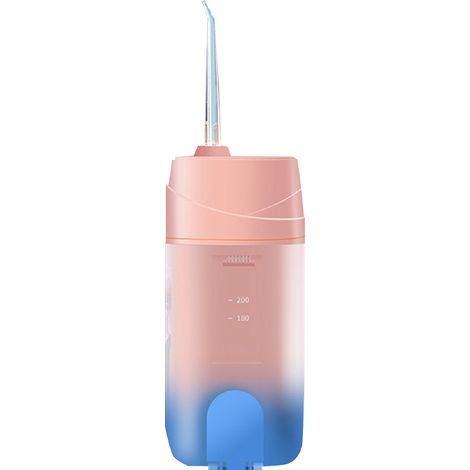 Hydropulseur dentaire électrique 3 modes, 200 ml, étanche IPX7, sans fil, rose (1/5)