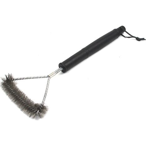 Brosse Barbecue - Brosse Nettoyage Grille Acier Inoxydable 16,5 cm - Double Face - Poils Acier Sur 3 Faces - Pour Grill Extérieur - 1 Pièce (1/5)