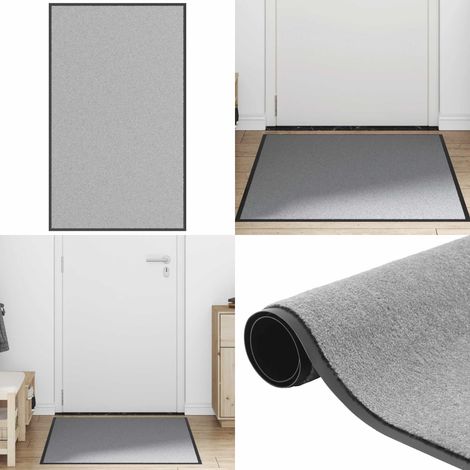 vidaXL Paillasson Gris 90x150 cm (1/5)