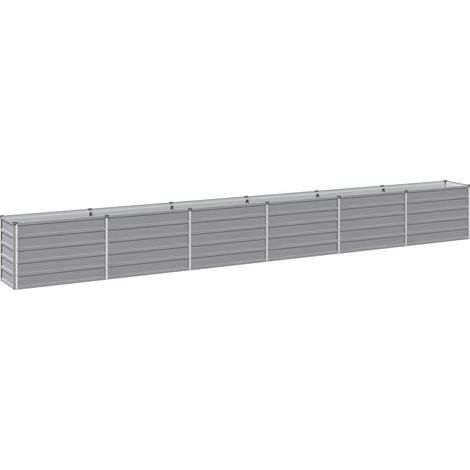 Raised Garden Bed Grey 480 x 40 x 55 cm cold-rolled steel vidaXL