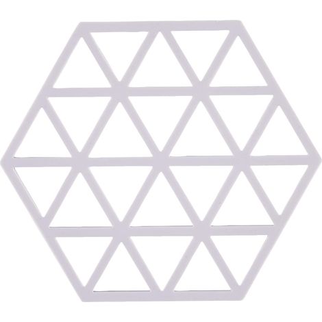 Dessous De Plat Triangle en Silicone - Design Géométrique Moderne - Résistant À 250°C - Lave-Vaisselle - Dimensions 16 x 14 x 0,9 cm - Lilac (1/3)