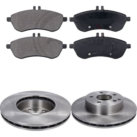 KIT FRENI ANTERIORI compatibile con MERCEDES-BENZ CLASSE C (W204) - DISCHI + PASTIGLIE OEM: P 50 067 , P 50 070 / 17754 , 17755 /SOSTITUZIONE DIRETTA/BASSA POLVERE/SILENZIOSO