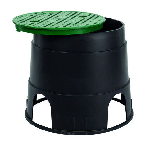 Capvert – Regard de visite rond 30 cm – Système de fermeture à baïonnette – Structure en polypropylène renforcé – Anti-UV pour extérieur
