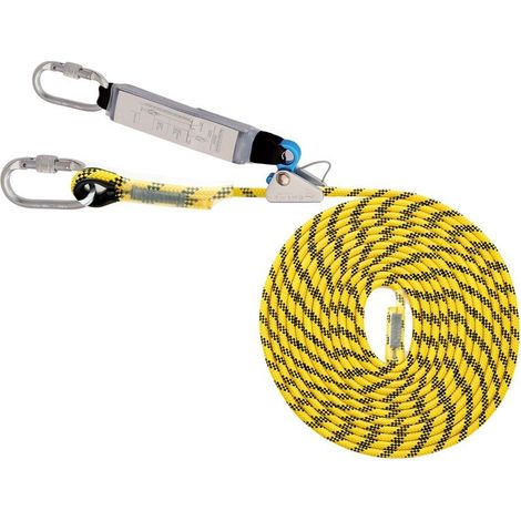 Línea de vida de 12 mm de diámetro SAFETOP con altochut de aluminio extraíble 5m