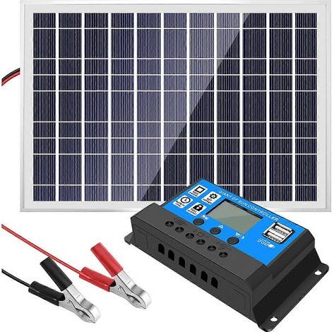 Chargeur de batterie solaire 30 W 12 V + contrôleur 40 A pour camping-car. voiture ou bateau (1/5)