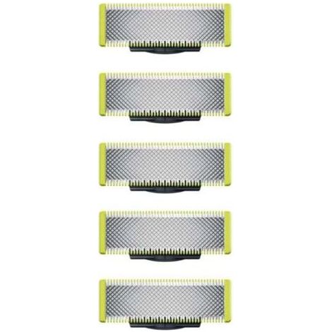 Applicable à OneBlade - Lames de rechange, pour rasoir/tondeuse électrique OneBlade, acier inoxydable robuste, taille, stylisation et rasage, lot de 5